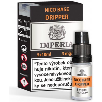Boudoir Samadhi s.r.o. IMPERIA Nikotinová báze Dripper PG30/VG70 3mg 5x10ml – Sleviste.cz