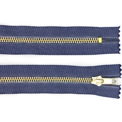 Pro Háčkování Kovový zip nedělitelný 6 cm, Ø 6 mm světle modrý jeans – Hledejceny.cz