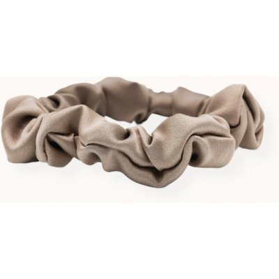 Hedvábná gumička tmavě béžová velikost M – Zboží Dáma