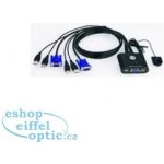 Aten CS-22U Datový přepínač 2-port KVM USB mini, 1m kabely, DO – Zbozi.Blesk.cz