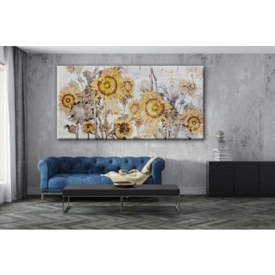 Divio Obraz na plátně slunečnice, vzor 41432 Velikost: 50x100 cm