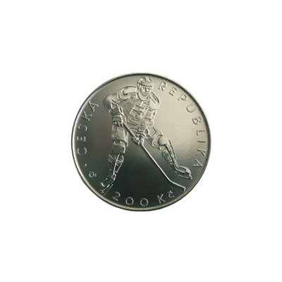 Česká mincovna 100. výročí založení Českého svazu ledního hokeje 200 Kč 2008 stříbrná mince Proof 13 g – Zboží Dáma