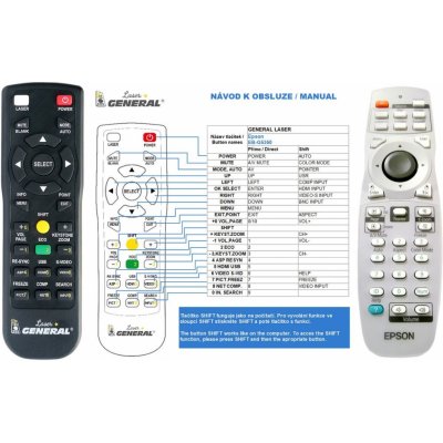Replacement Remote for EPSON EB-G5600 EB-G5500 EB-G5600NL EB-G5650W EB-G5750WU Projector White 