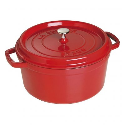 Staub Cocotte hrnec kulatý 28 cm 6,7 l červený – Sleviste.cz