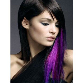 Clip in vlasy pramínek REMY 100% lidské vlasy fialová