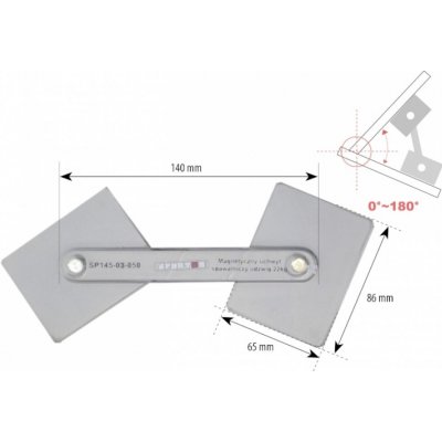 Spartus Úhlový magnet 22kg regulovatelný úhel 0°- 180° SP145-03-050 – Zbozi.Blesk.cz