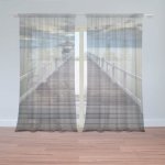 Sablio Záclony Dřevěné molo: 2ks 150x250cm – Hledejceny.cz