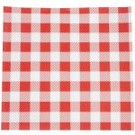 NonBranded CL657 Červený pergamenový papír Gingham 250 × 250mm – Zboží Dáma