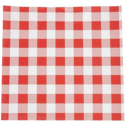 NonBranded CL657 Červený pergamenový papír Gingham 250 × 250mm – Zboží Dáma