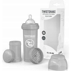 Twistshake Kojenecká láhev AntiColic Pastel Šedá 260ml