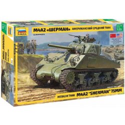 Zvezda Model Kit tank 3702 M4 A2 Sherman 1:35