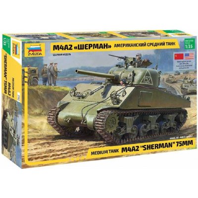 Zvezda Model Kit tank 3702 M4 A2 Sherman 1:35