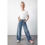 COCCODRILLO Džíny wide leg modré s kapsami a ozdobnými nýty ve střihu slim – Zbozi.Blesk.cz