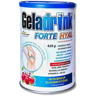 Geladrink Geladrink FORTE HYAL práškový nápoj višeň 420g