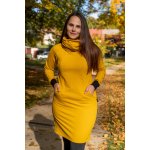 Jsem máma BIO kojicí mikinové šaty se skrytými zipy hořčicové – Zboží Dáma