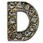 HKM Písmenko D na čelenky stříbrné – Zboží Dáma