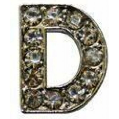 HKM Písmenko D na čelenky stříbrné – Zboží Dáma