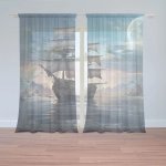 Sablio Záclony Plachetnice mezi skalami: 2ks 150x250cm – Hledejceny.cz
