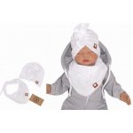 Z&Z Stylová dětská jarní podzimní bavlněná čepice turban s šátkem bílá – Hledejceny.cz