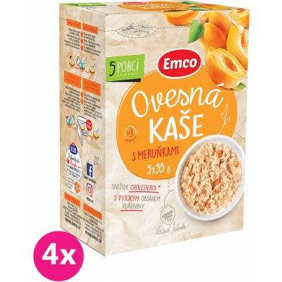 Emco Ovesná kaše s meruňkami 5 x 55 g – Sleviste.cz