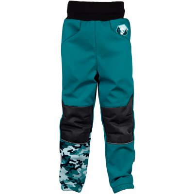 Wamu dětské softshellové kalhoty Maskáč petrolejová – Hledejceny.cz
