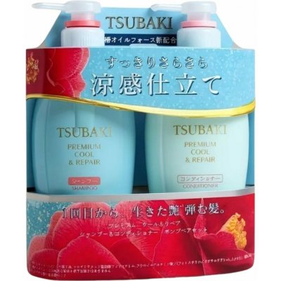 Shiseido Tsubaki prémiový šampon a kondicioner Premium Cool & Repair Shampoo 450 ml + Conditioner 450 ml – Zboží Dáma