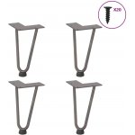 Omaxi 955808 Nohy do vlasů pro konferenční stolek 4 ks přírodní ocel 20 cm masivní ocel – Sleviste.cz