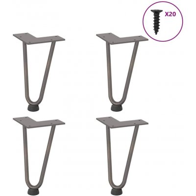 Omaxi 955808 Nohy do vlasů pro konferenční stolek 4 ks přírodní ocel 20 cm masivní ocel – Sleviste.cz