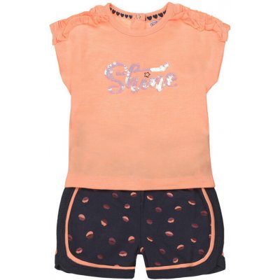 Dirkje set 2.d. tričko kr. rukáv + kalhoty neonová oranžová holka