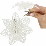 SPRINGOS Vánoční hvězda s klipem 11x11 cm bílá – Zboží Dáma