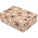 Eobaly.cz Dárková krabice s potiskem vloček 245x185x75 mm 25 ks – Zboží Dáma