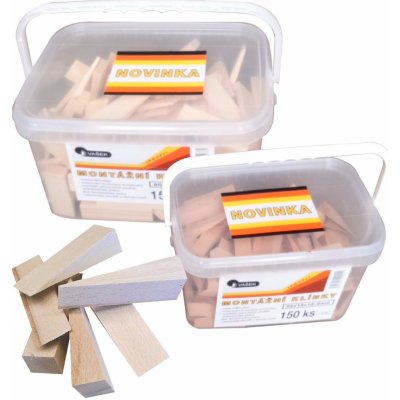 VAŠEK Klínky montážní dřevěné (vědro) | 80x25x10-3 mm 1bal/150ks - Z1090225 – Zboží Mobilmania