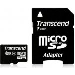 Transcend microSDHC 4 GB Class 4 TS4GUSDHC4 – Sleviste.cz
