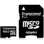 Transcend microSDHC 4 GB Class 4 TS4GUSDHC4 – Zboží Mobilmania