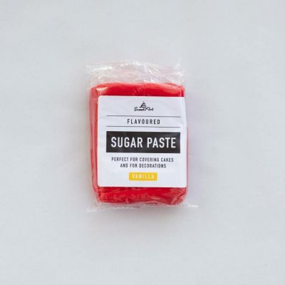 SweetArt potahovací a modelovací hmota vanilková neonový efekt Red 250 g – Zboží Mobilmania