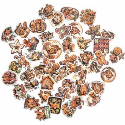 DP Craft Vinylové samolepky vánoční perníčky 50 ks – Zboží Dáma