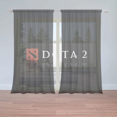 Sablio Záclony DOTA 2 Černá: 2ks 150x250cm – Zboží Mobilmania