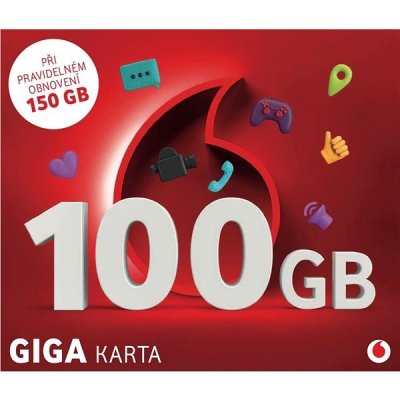 Vodafone GIGA Karta 100GB (e-sim) SK48A197 – Zboží Živě