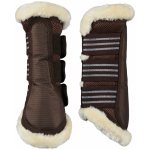 Horze Kamaše s kožešinou Lincoln Tmavě hnědá – Zboží Dáma