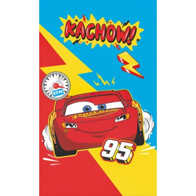 Carbotex dětský froté ručník CARS 3 GO BLESKU, modro-žluto-červený, 30 x 50 cm – Zboží Mobilmania
