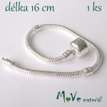 Hadí řetízek na ruku d.16cm, 1 kus, stříbrný – Sleviste.cz