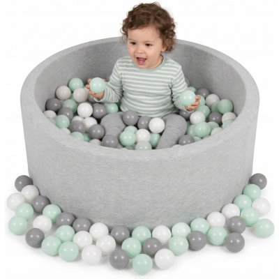 Selonis suchý bazének 90 x 30 cm světle šedý + 300 míčků – Zboží Dáma