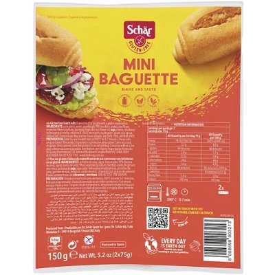 SCHÄR Mini Baguette bezlepkové bagety 150 g – Sleviste.cz