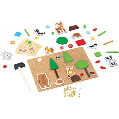 Bigjigs Toys kreativní zatloukací hra Život v lese – Zboží Mobilmania