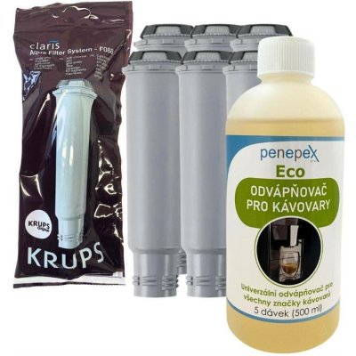 Krups F08801 Aqua Claris 6 ks + Penepex Eco 500 ml – Hledejceny.cz