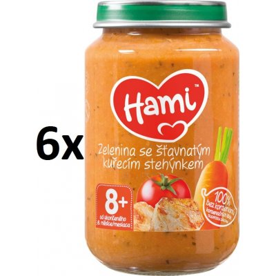 Hami Zelenina se šťavnatým kuřecím stehýnkem 6 x 200 g – Zbozi.Blesk.cz