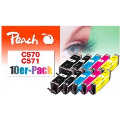 Peach Canon CLI-571, MultiPack 320181 - kompatibilní
