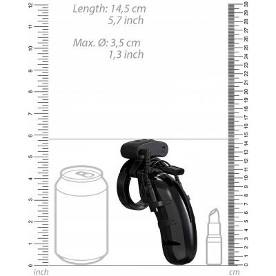 Shots ManCage Model 22 Black, elektrostimulační pás cudnosti s dálkovým ovládáním – Hledejceny.cz