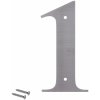 Domovní číslo Číslo domové 1, (156x1.5mm), s dierami, brúsená nerez K320 / AISI 304