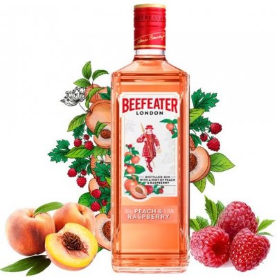 BEEFEATER Gin peach & raspberry 38% 0,7 l (holá láhev)